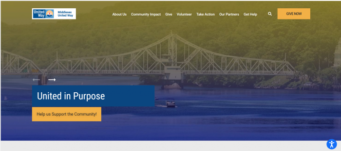 ADA Compliant Middlesex United Way Homepage